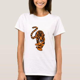 T-shirt Arte de Tigre Arranjada Artística
