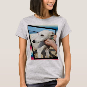 T-shirt Arte Dimensional De Cão Branco