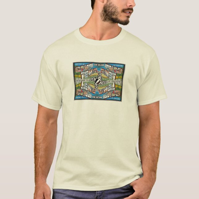T-shirt Arte do BZ: Acampamento FEMA (Frente)