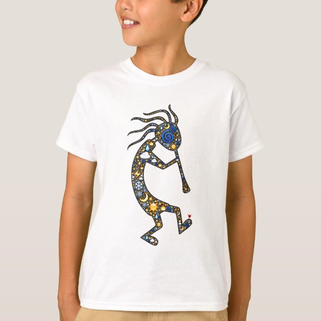 T-shirt Arte do emoji de Kokopelli, por Built4Love (Frente)