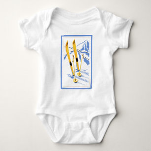 T-shirt Arte do esqui do vintage