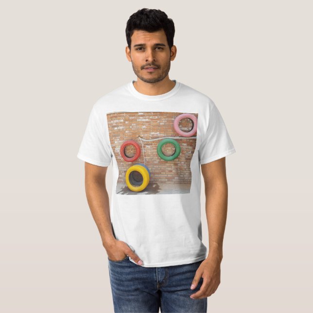 T-shirt Arte do pneu (Frente Completa)