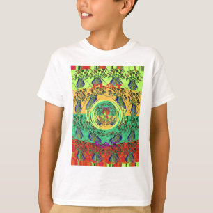T-shirt Arte Floral Vibrante Abstrato