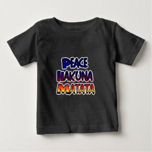 T-shirt Arte Gradiente da Paz de Hakuna Matata
