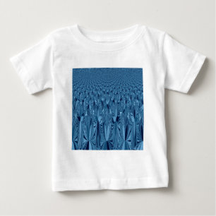 T-shirt Arte Incrível do Caleidoscópio Azul Iridescente