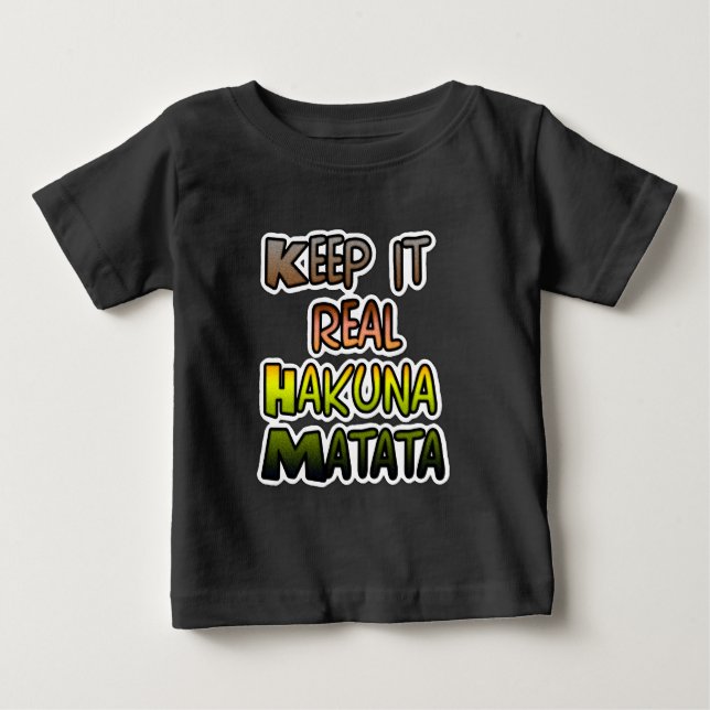 T-shirt Arte Inspiracional "Mantenha-A Realmente Hakuna Ma (Frente)