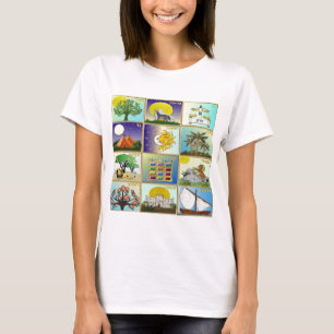 T-shirt Arte Judaica 12 Tribos de Israel