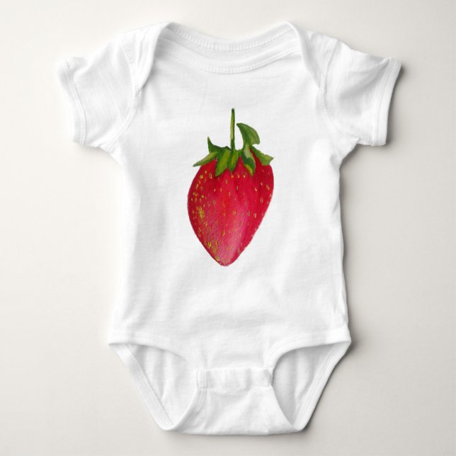 T-shirt Arte macro de fruta aquosa Juicy Strawberry (Frente)