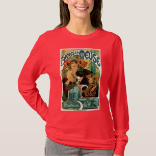 T-shirt Arte Nouveau de Mucha:  La Meuse de Bieres de