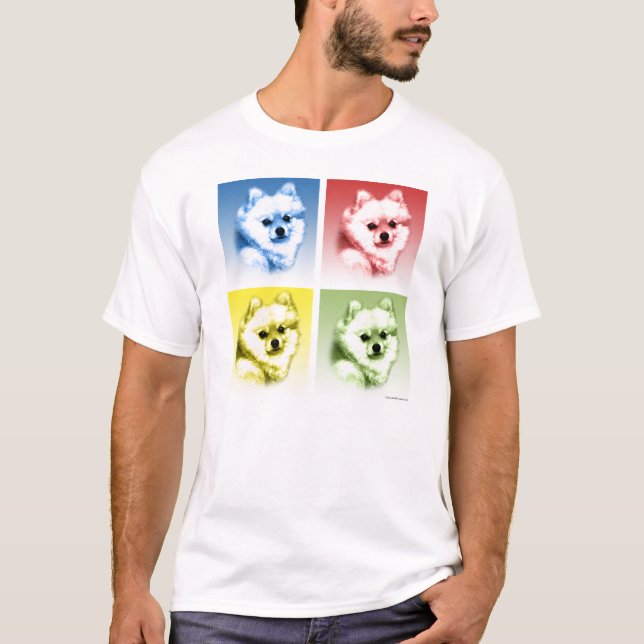 T-shirt Arte Pop da Pomerânia (Frente)