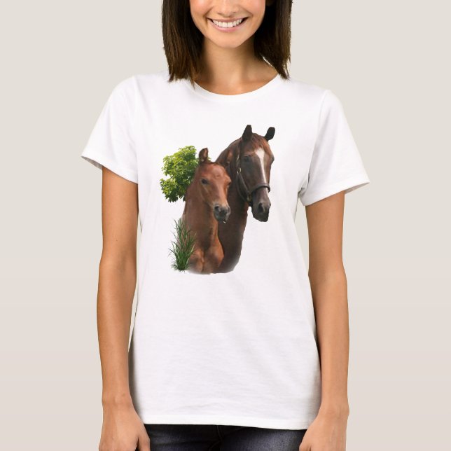 T-shirt Arte sobre cavalos (Frente)