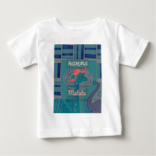 T-shirt Arte sobre Girafa Reproduzida: Uma Delícia African