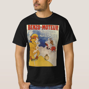 T-shirt Arte Vintage Art Nouveau, Benzo Moteur por Jules C