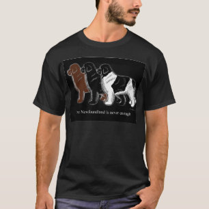 T-shirt Artigos do preto e do Landseer Terra Nova de Brown