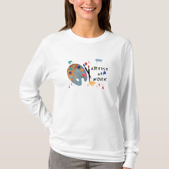 T-shirt Artista no trabalho (Frente)