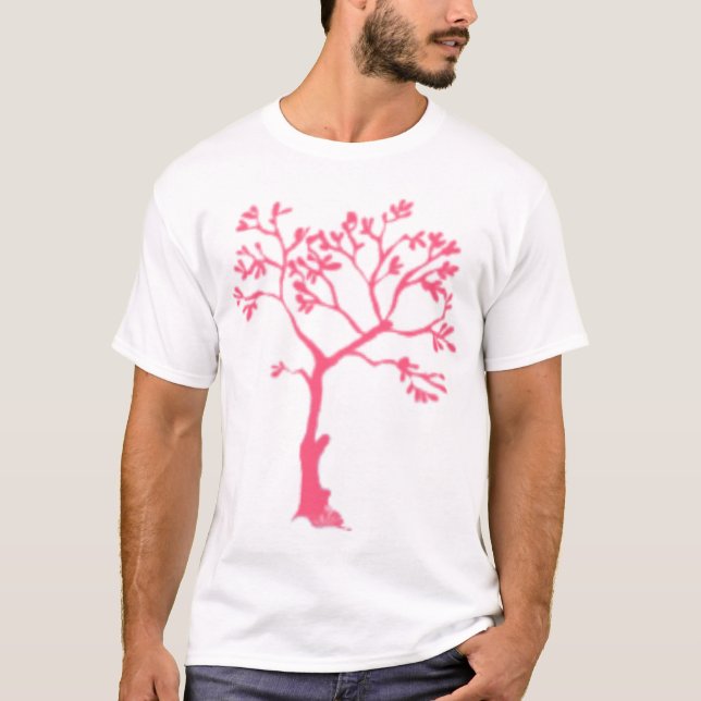 T-shirt Árvore cor-de-rosa (Frente)
