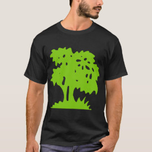T-shirt Árvore de Desenho Animado - Verde Marciano