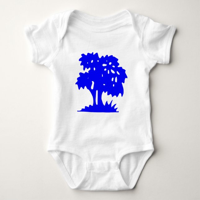 T-shirt Árvore de desenho - Azul (Frente)