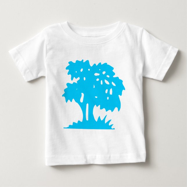 T-shirt Árvore de desenho - Azul-céu (Frente)