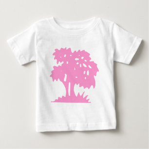 T-shirt Árvore de desenho - Rosa