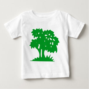 T-shirt Árvore de desenho - verde-grama