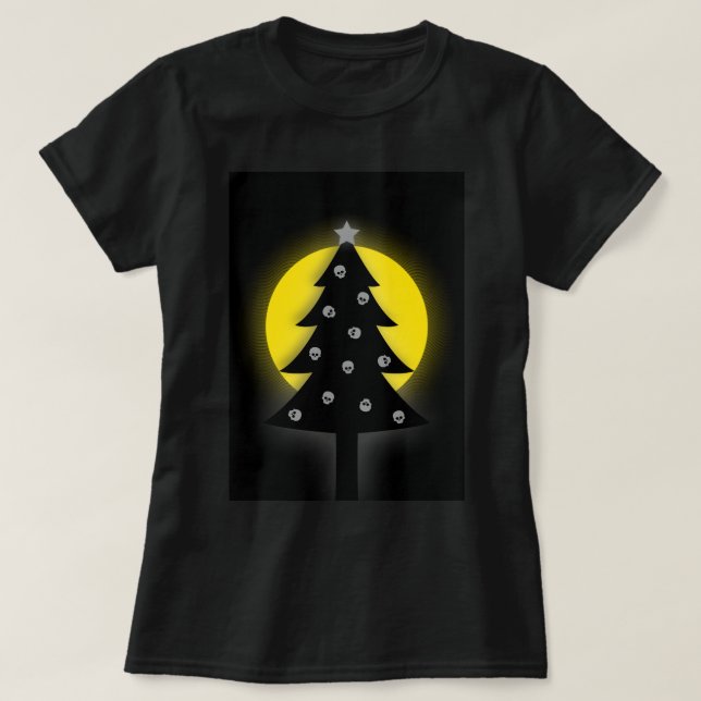T-shirt Árvore de Natal assustadora (Frente do Design)