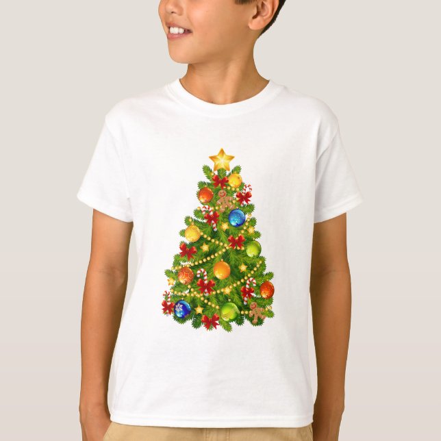 T-shirt Árvore de Natal Verde (Frente)