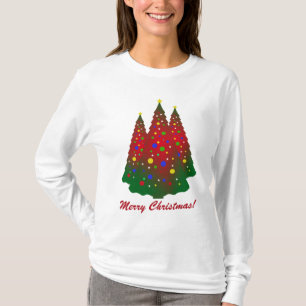 T-shirt Árvore de Natal Vermelha e Verde