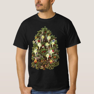T-shirt Árvore de Natal Vintage, Árvore Vitoriana Decorada