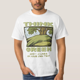T-shirt Árvore de Oak do pense verde