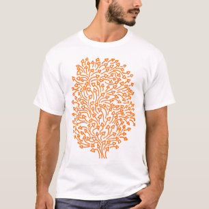 T-shirt Árvore de Setas - Laranja sobre Luz