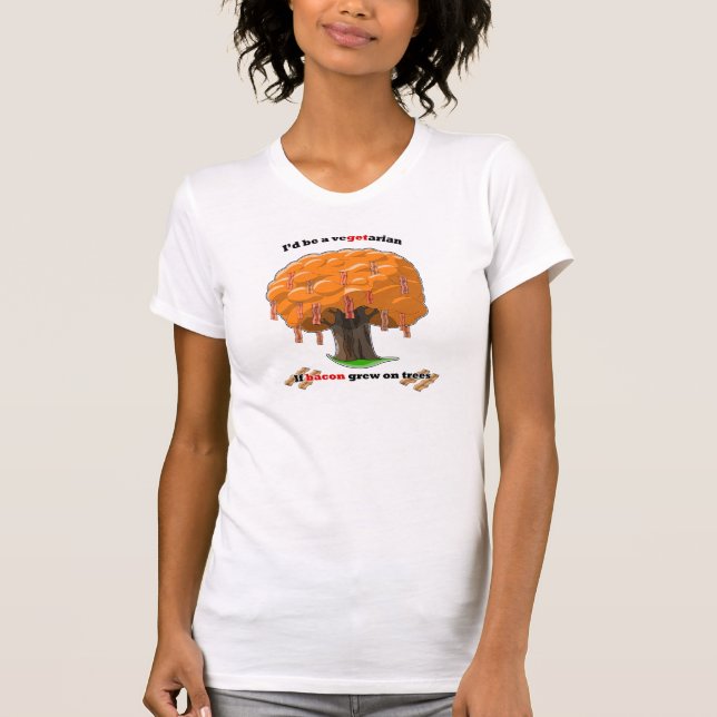 T-shirt árvore do bacon (Frente)