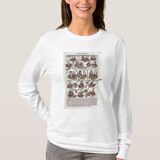 T-shirt Árvore genealógica de Laban (Frente)