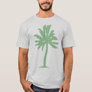 T-shirt Árvore Palm - Verde Esmaecido