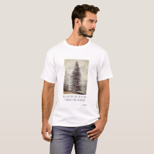 T-shirt Árvore selvagem com citação de John Muir