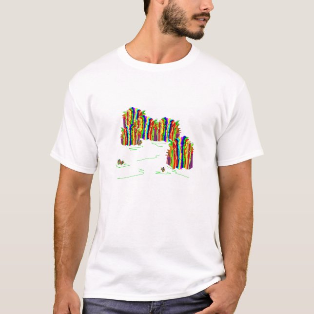 T-shirt árvores abstratas (Frente)