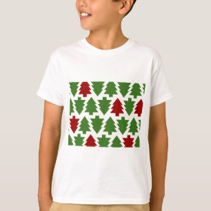 T-shirt Árvores de Natal Padrão de Feriado