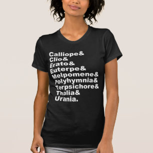 T-shirt As 9 Musas Tornadas Populares Pela Mitologia Grega