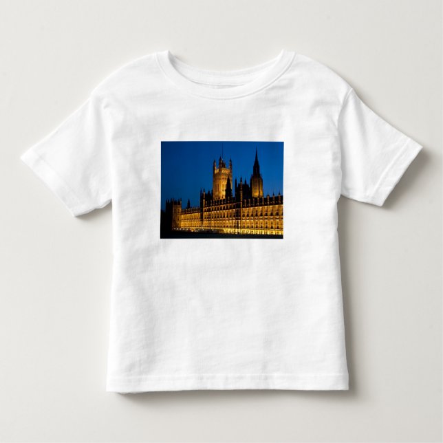 T-shirt As Casas do Parlamento à noite na cidade de (Frente)