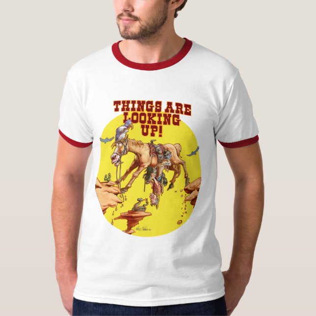 T-shirt As coisas estão olhando acima! (Frente)