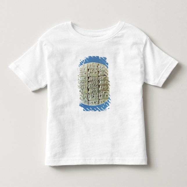 T-shirt As contas apresentam com roteiro cuneiform, c.2400 (Frente)