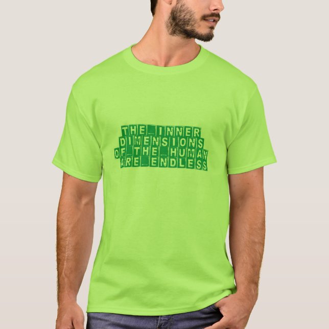 T-shirt As dimensões internas do ser humano são infinitas (Frente)