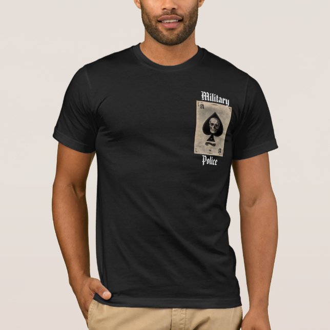 T-shirt ás, forças armadas, polícia (Frente)