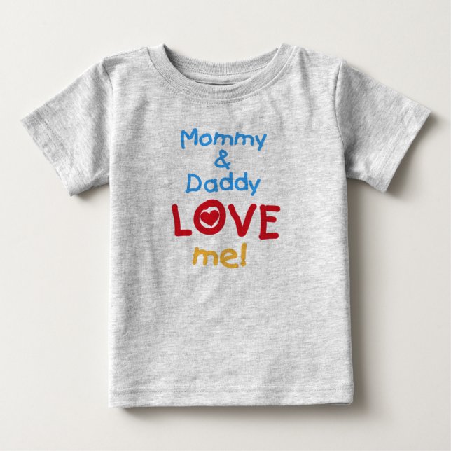 T-shirt As mamães e o pai amam-me (Frente)