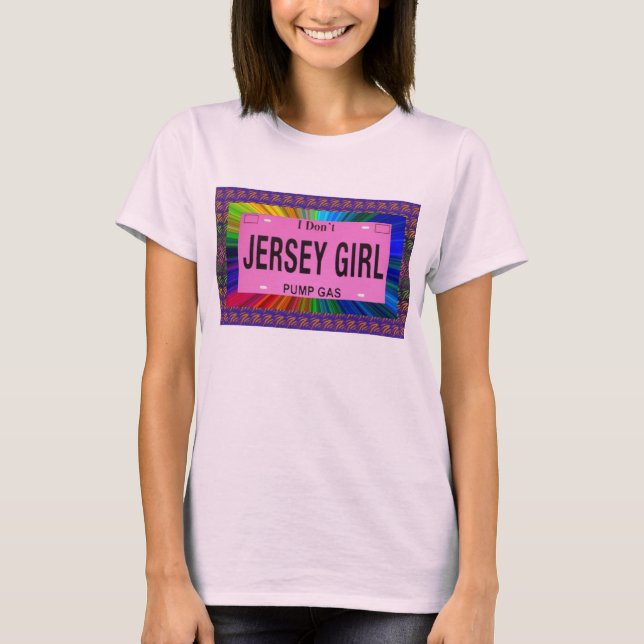 T-shirt As meninas de New-jersey não bombeiam o gás (Frente)