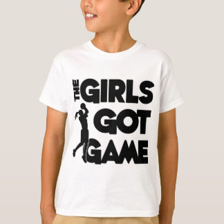 T-shirt As meninas obtiveram o jogo, preto
