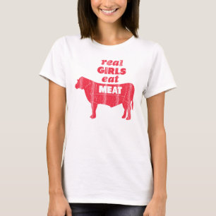 T-shirt As meninas reais comem a carne