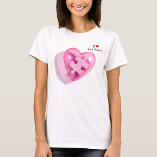 T-shirt As mulheres conscientes do autismo exibem cor rosa