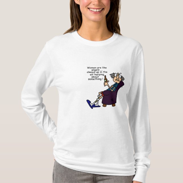 T-shirt As Mulheres São Como Anjos (Frente)