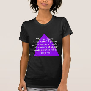 T-shirt As mulheres tomam o seu lugar justo como líderes 